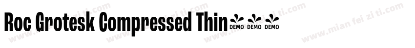 Roc Grotesk Compressed Thin字体转换